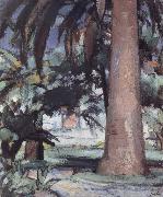 Samuel John Peploe Palm Trees,Antibes painting